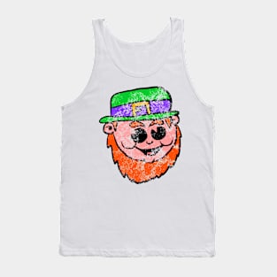 Faded Leprechaun Face 5 Tank Top